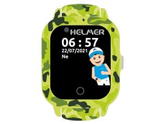 Helmer Chytré dotykové hodinky s GPS lokátorem a fotoaparátem - LK 710 4G zelené